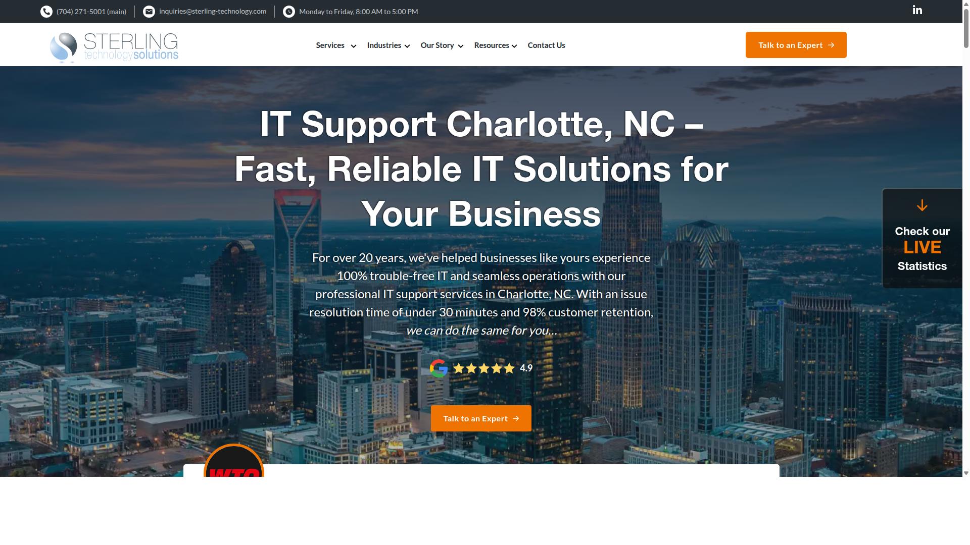Sterling Technology Solutions website